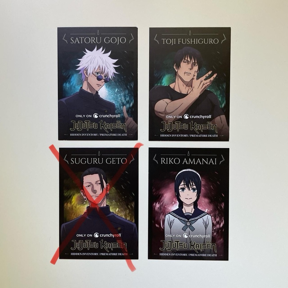Jujutsu Kaisen anime trading cards SDCC COMIC CON exclusive